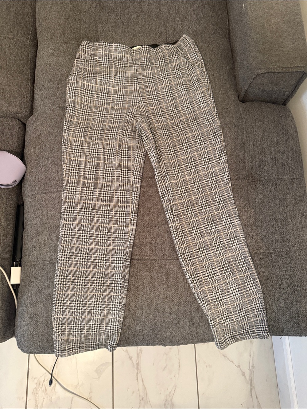 Gray Plaid Dress Pants - Classic Tailored Fit